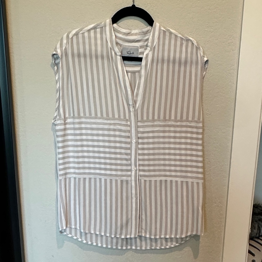 🩶RAILS🩶  Gray Striped Blouse